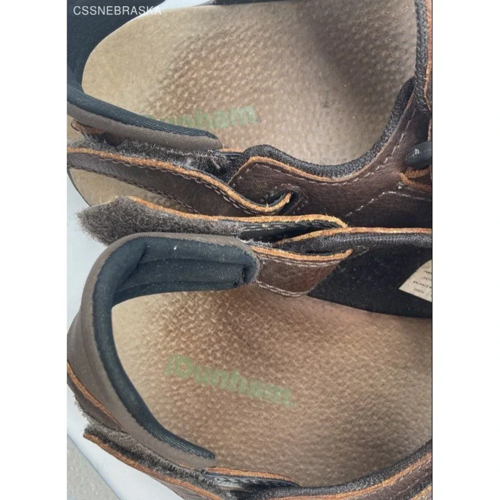 Dunham Brown Leather Strappy Sandals w/ Rubber Sole‎ - Size 10